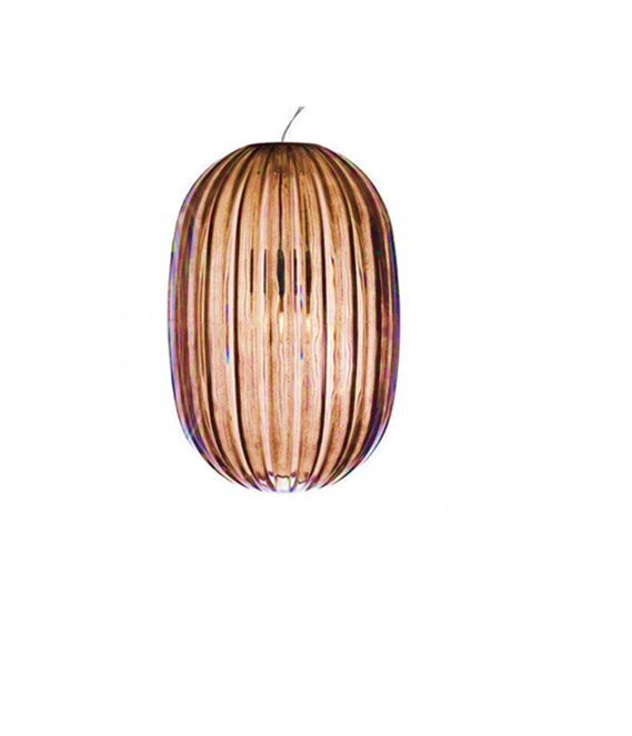 1753*OFERTA Lampara de living de vidrio ahumado Ambar