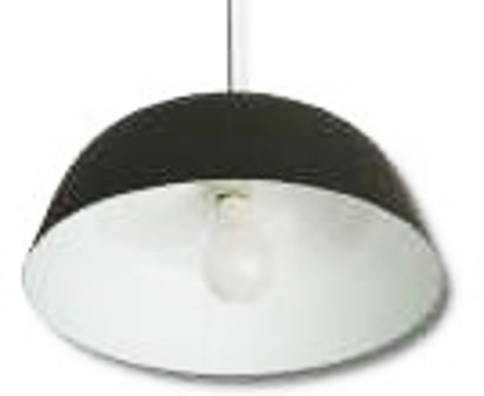 2075*Lampara living 32x28 Ext negro Int blanco