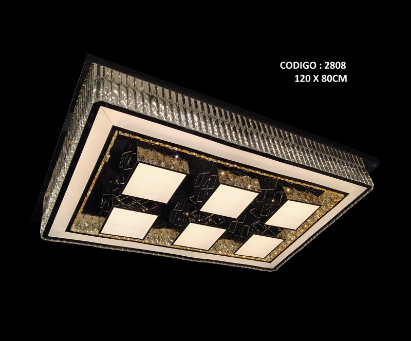 2808*Plafon de cristal rectangular