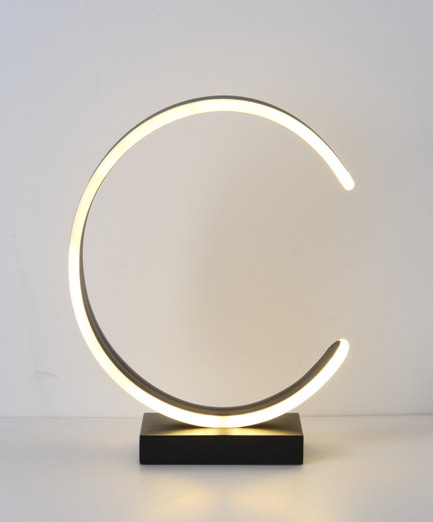 3450BK*Lampara de mesa negra Channel LED 16W