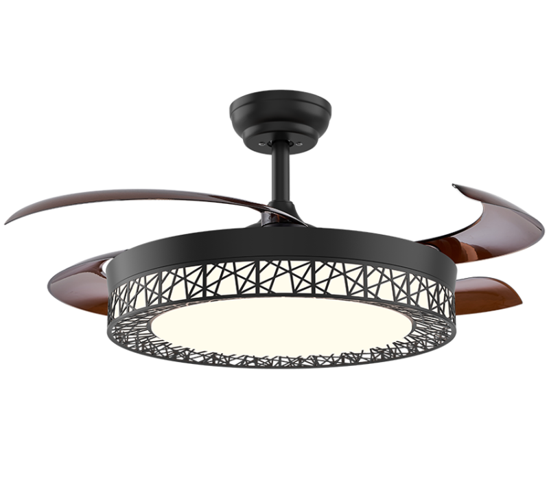 5040* Ventilador con luz LED tono triple Negro