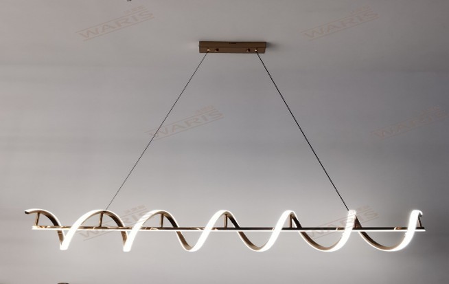 5131*Lampara de living moderna espiral 1.2mt