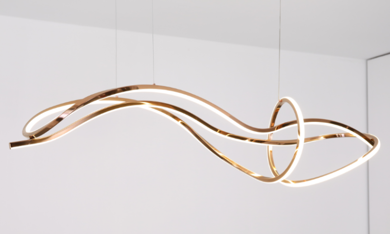 5133*Lampara de living moderna dorado L1300*W330