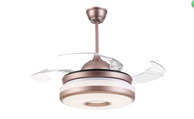 0374*Ventilador con lampara LED